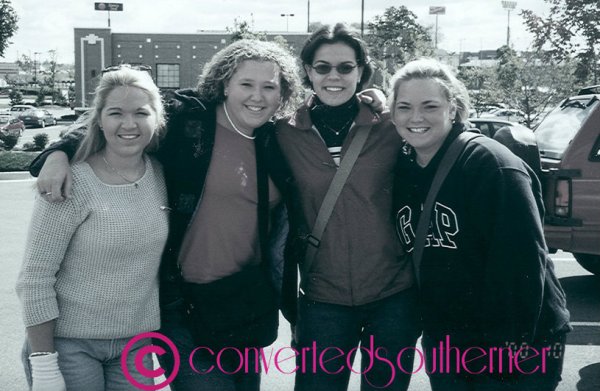 Me, the Bestie, TT, and Val. October 2000.