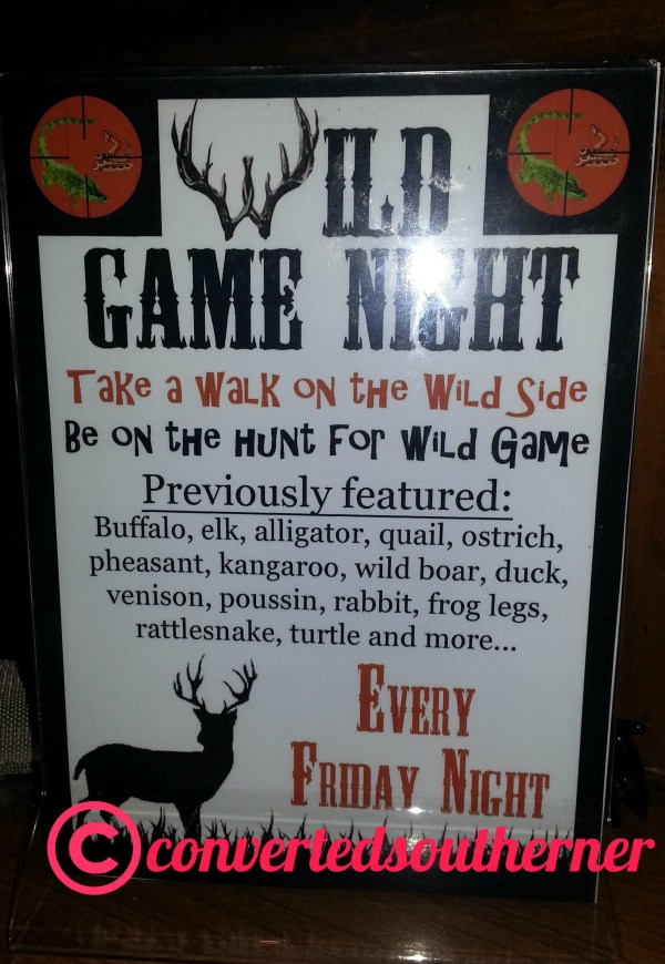 Wild game night at Freemason Abbey in Norfolk, VA