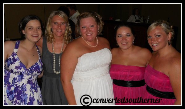 The Bestie's wedding. June 2010. L to R- Val, Lisa, the Bestie, Me and TT.
