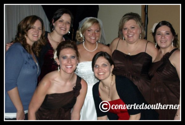 TT's wedding, January 2011. Front- Lisa and Erin Back- Kel, Val, TT, the Bestie and me.