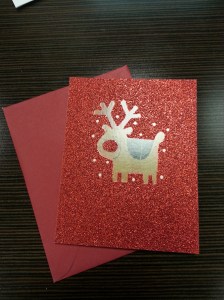 Glittery Reindeer Card