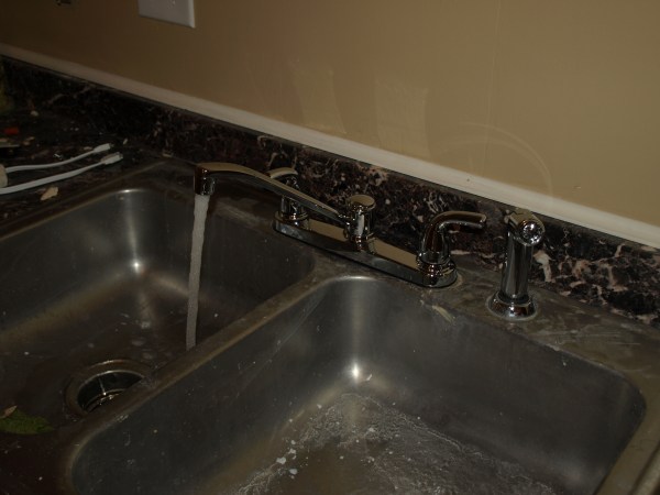 new faucet on sink