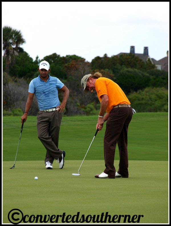 Miguel Ángel Jiménez and another golfer whose name I can't remember. I struggle with memory!