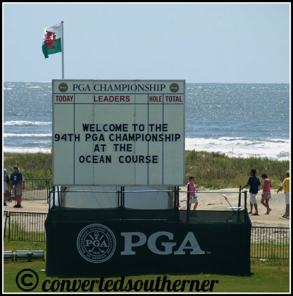 The Ocean Course, 2012 PGA Championship Complete with the Atlantic Ocean in the background. I love the South Carolina coast!