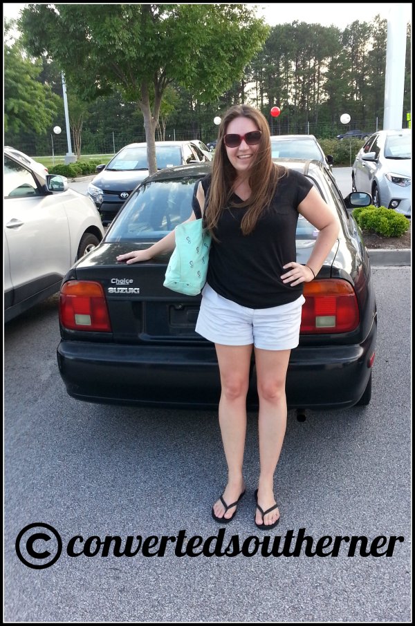 My last picture with my little 2001 Suzuki Esteem!  July 4, 2014