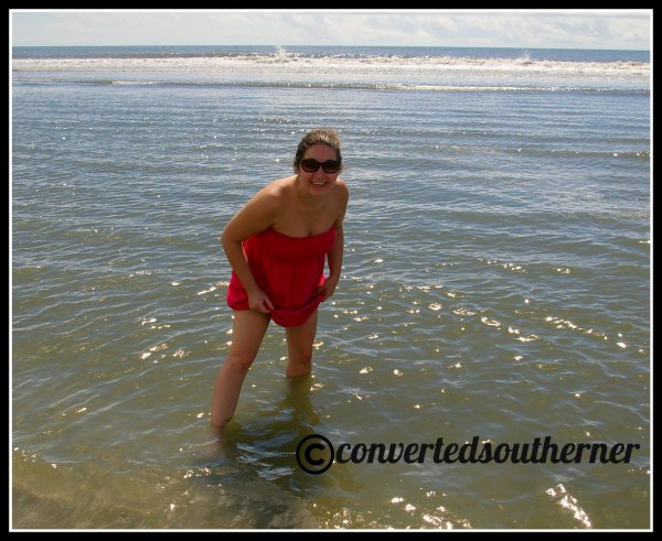 Having fun in the water of Folly Beach. September 2011. 