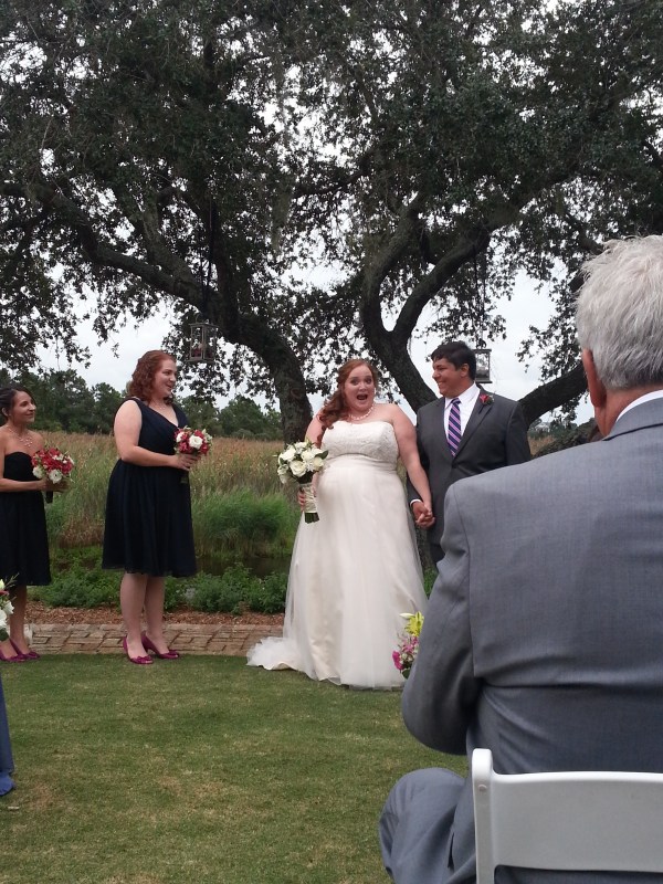 Hitched! My cousin Dane and his new bride Emily. This picture is fun but I did crop it and put it on Instagram and it looks much cuter there. 
