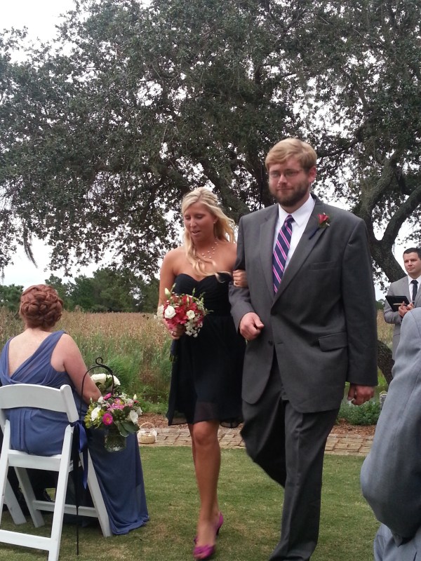 Sally, my cousin Blake's wife and Ryan, best friend of the groom