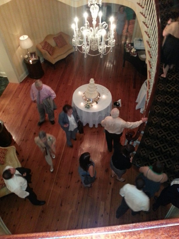 Cool view of the cake from the upstairs