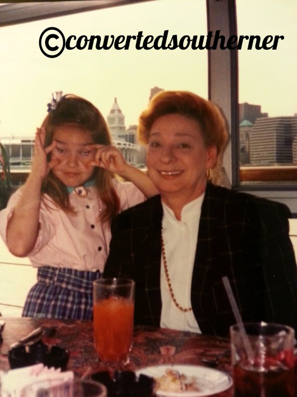 My 8th birthday. April 1989 with my Grandmother.