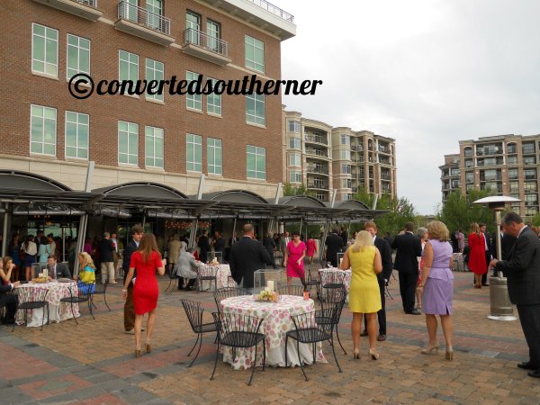 Reception site near the Cooper River Bridge.... the outside patio was pretty, but it was so cold!