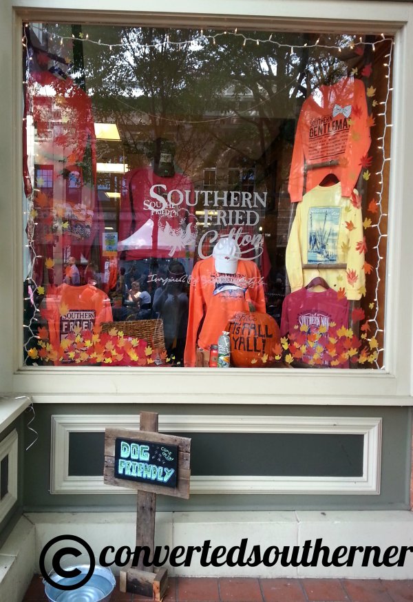 All the stores were open and the display at Southern Fried Cotton was adorable!