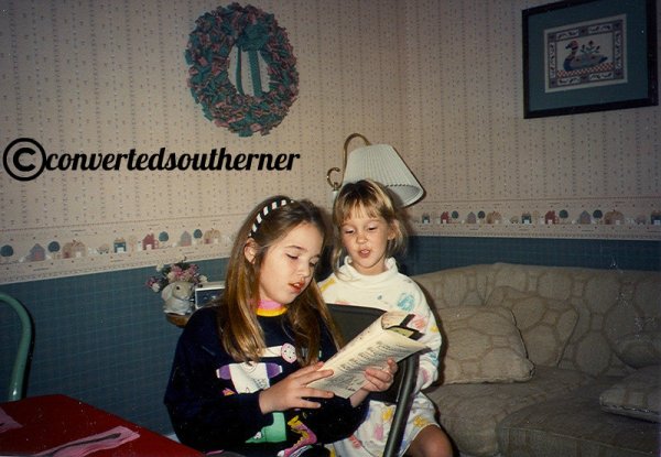 Jenna and I singing Christmas songs