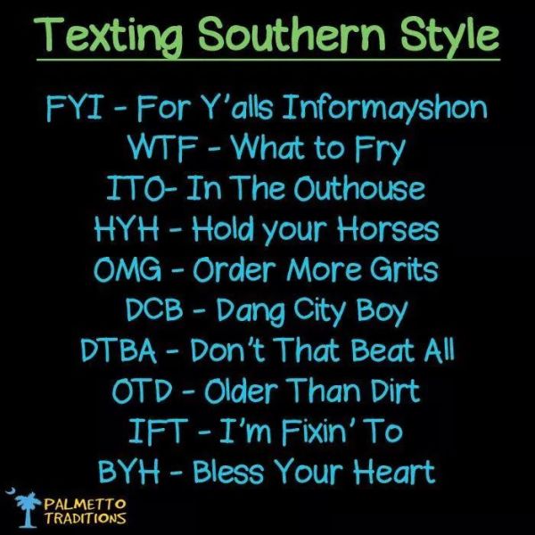 texting southern style via pinterest 
